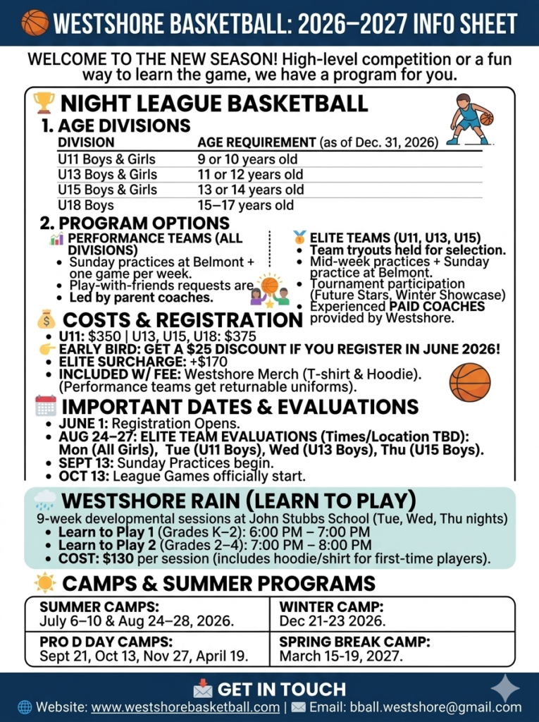 Westshore 26/27 Program Sheet